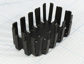 Радиатор охлаждения 100x 64x 35, B07, Al, черный, 203