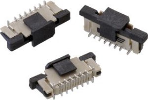 687318124422, WR-FPC, 687 0.5mm Pitch 18 Way Vertical Male FPC Connector, ZIF Vertical Contact