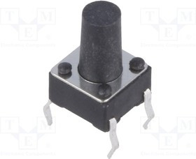 TACT-69N-F, Выключатель TACT 6x6мм SPST-NO H=9.5мм 1.6N