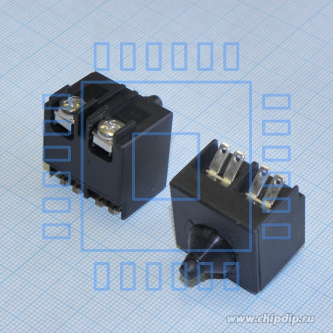 DS P2, кнопка для газонокосилок, без фиксации, 2 группы контактов на замыкание