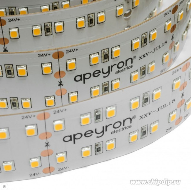00-316 Светодиодная лента 24В, ПРО, 42Вт/м, smd2835, 240д/м, IP20, 4200Лм/м, подложка 30мм, 5м, 4000