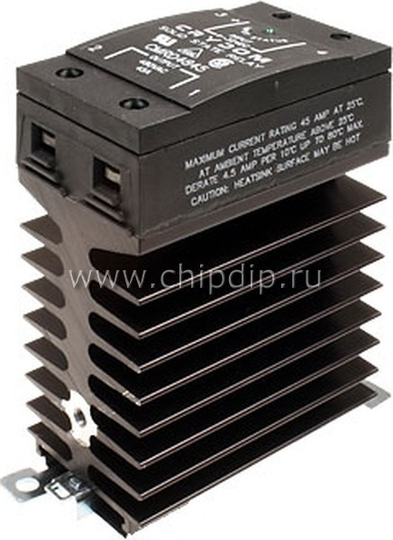 CMRD4845, Твердотельное реле, SPST-NO, 45 А, 530 В СКЗ, DIN-рейка, Зажимная Клетка, Переход Через Нуль CMRD4845, Твердотельное реле, SPST-NO, 45 А, 530 В СКЗ, DIN-рейка, Зажимная Клетка, Переход Через Нуль