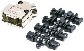 971-009-020R121, D-Sub Backshells 9P 45 DEGREE METALIZED PLASTIC