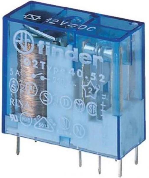 40.52.9.012.0000, Реле 2 переключ. 12VDC, 8A/250VAC DPDT