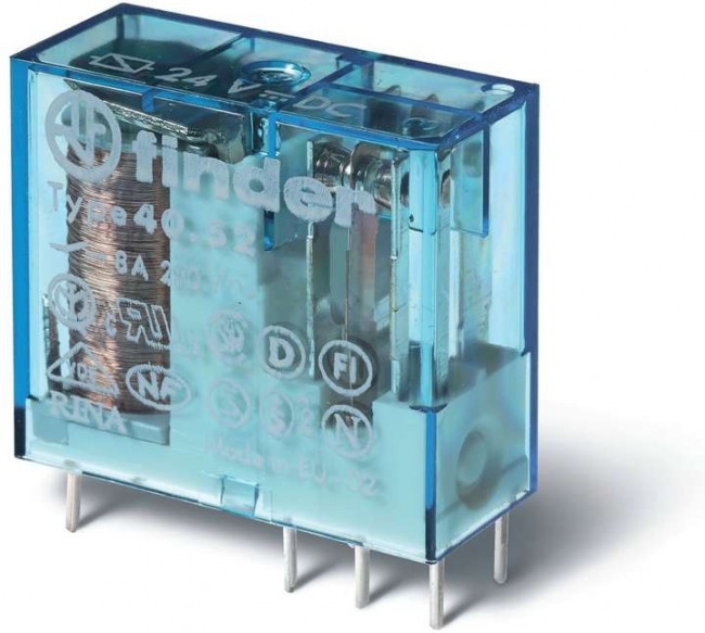 40.52.9.012.0000, Реле 2 переключ. 12VDC, 8A/250VAC DPDT