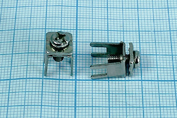 Клемма винтовая на плату; №15131 клемма винт М3,5x6\\4P\0,75~2,1S\ плат\\Ni\QKZ-14\