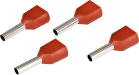 084-04-401, Наконечник штыревой втулочный изолированный (двойной) Ншви(2) 1512 красный (уп./100 шт) HLT 084-04-401, Наконечник штыревой втулочный изолированный (двойной) Ншви(2) 1512 красный (уп./100 шт) HLT