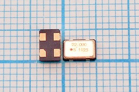 Кварцевый генератор 22.0МГц 3.3В, HCMOS/TTL в корпусе SMD 5x3.2мм; гк 22000 \\SMD05032C4\T/CM\ 3,3В\