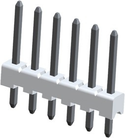 3-644456-7, MTA-100 Series Straight Through Hole Pin Header, 7 Contact(s), 2.54mm Pitch, 1 Row(s), Unshrouded