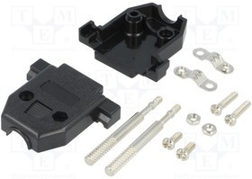 CCOV15-SCL-BK, Корпус: для разъемов D-Sub, D-Sub 15pin, D-Sub HD 26pin, прямой