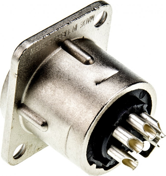 NC5FDL1, Panel Mount XLR Connector, Female, 50 V, 5 Way, Gold over Nickel Plating NC5FDL1, Panel Mount XLR Connector, Female, 50 V, 5 Way, Gold over Nickel Plating