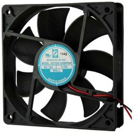 OD1225-24HBIP69K, DC Fans DC Fan, 120x120x25mm, 24VDC, 120CFM, 0.32A, 42dBA, 3100RPM, Ball, Wire, IP69K