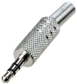 1-045 (NP-144), штекер аудио 3.5мм стерео металл на кабель