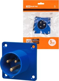 Вилка 613 скрытая 2Р+РЕ 16А 220В IP44 TDM Вилка 613 скрытая 2Р+РЕ 16А 220В IP44 TDM