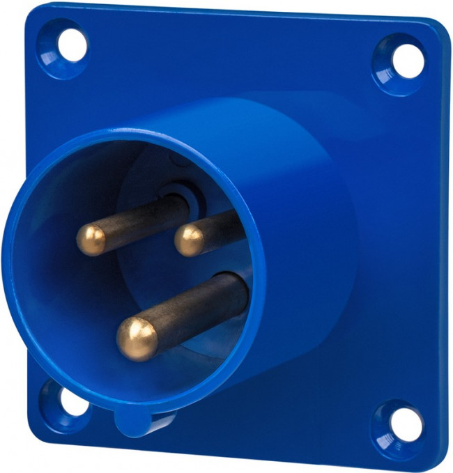 Вилка 613 скрытая 2Р+РЕ 16А 220В IP44 TDM Вилка 613 скрытая 2Р+РЕ 16А 220В IP44 TDM