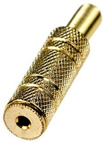 1-035G, гнездо аудио 2.5мм стерео металл на кабель "позолоченный"