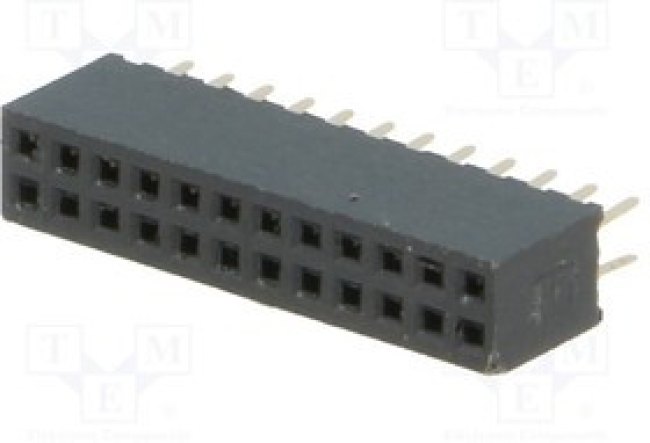 DS1065-03-2X12S8BV, Гнездо, IDC, "мама", PIN 24, прямой, 1,27мм, THT, 2x12, gold flash