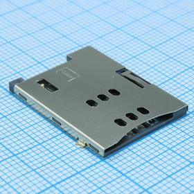 L-KLS1-SIM-030-6P, Держатель SIM карты 6 контактов