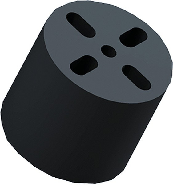 KEYS8900, Распорная втулка, LED, dвнешн: 6,5мм, dLED: 5мм, Дл: 3мм, черный