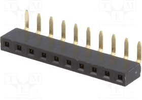 ZL306-10, Гнездо, IDC, "мама", PIN 10, угловые 90°, 2,54мм, THT, 1x10, 3А