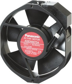ASEN50754, AC Axial Fan, 200V, Rectangular with Rounded Ends, 172 мм, 38 мм, Качения