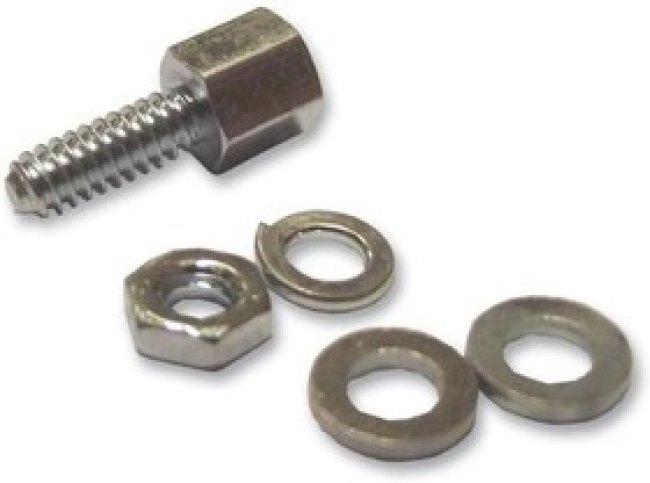 D20418-42, Connector Accessories Screw Lock Steel Clear Zinc