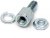 D20418-42, Connector Accessories Screw Lock Steel Clear Zinc