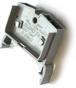 254371, Клемма проходная, фронт., DIN35, пруж., 2-проводн., 0,2-2,5 мм2, серая