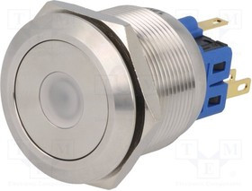 V25-21D-12G-S, Переключатель: антивандальный, Пол: 2, SPDT, 3A/220ВAC, 5A/24ВDC