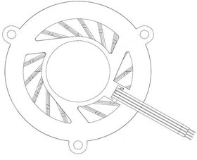KSB0405HBF0D, Blowers &amp; Centrifugal Fans Blower Frameless Fan, 40x8.5mm, Sleeve, 4Leads, Lock Rotor Sensor, Tach/PWM