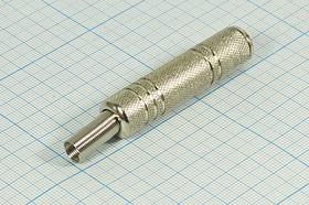 Гнездо Audio Jack стерео 6.3мм на кабель; №1738 гн 6,3стерео\3C\каб \пруж хвост\\
