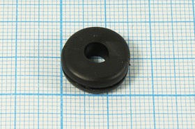 Изоляционная втулка проходная 6x5x1,8x16, материал резина, черный, MI 6x5