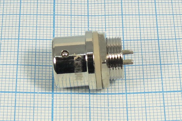 Разъем (быстроразъемный) XS12K4P-M вилка, контакты 4P, диаметр B12, монтаж на блок, XS12K4P-M