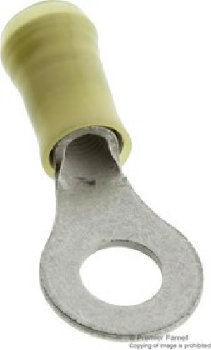 35110, TERMINAL, RING TONGUE, 1/4", 10AWG, YEL 35110, TERMINAL, RING TONGUE, 1/4", 10AWG, YEL