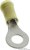 35110, TERMINAL, RING TONGUE, 1/4", 10AWG, YEL