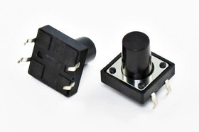 Тактовая кнопка, 12x12x12, алгоритм работы NO, контакты 4PF, TS-2201