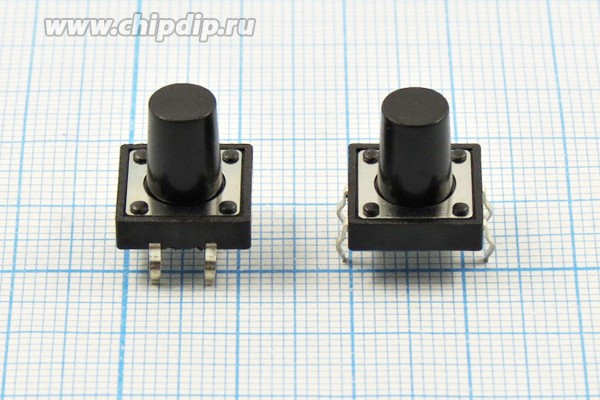 Тактовая кнопка, 12x12x12, алгоритм работы NO, контакты 4PF, TS-2201