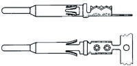 927884-1, Контакт, Econoseal E, Штырь, Обжим, 17 AWG, Контакты с Покрытием из Олова