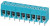 TB001-500-09BE, Fixed Terminal Blocks Terminal block, screw type, 5.00 , horizontal, 9 poles, CUI Blue, slotted screw, PCB mount