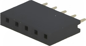 ZL262-5SG, Гнездо штыревое "мама" PIN 5 прямой 2,54мм THT 1x5 ZL262-5SG, Гнездо штыревое "мама" PIN 5 прямой 2,54мм THT 1x5