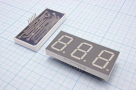 GNT-8031BUG-21, Индикатор зеленый 59.20х27.50мм, 11мКд, общий анод; № 15532G СД дисплей 7/3 \20,3\зе