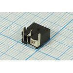 Разъем питания DC розетка, d1.35 D3.8, 3P, ON-OFF, пластик, DS-220