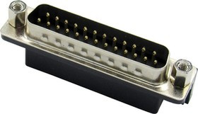 RND 205-00773, D-Sub Plug, Poles 25, 90° / Solder PCB THT
