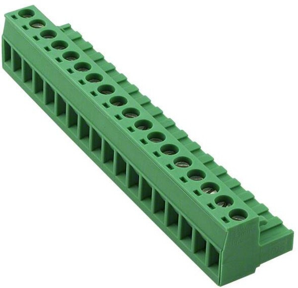 1757174, Pluggable Terminal Blocks 18 Pos 5.08mm pitch Plug 24-12 AWG Screw