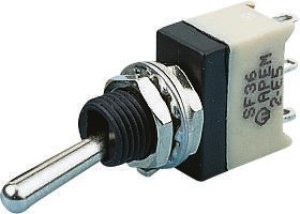 SF39S010000, Toggle Switch, Panel Mount, On-Off-On, SPST, Solder Terminal SF39S010000, Toggle Switch, Panel Mount, On-Off-On, SPST, Solder Terminal