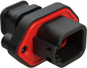 ATP04-6P-PM16BK, AUTOMOTIVE HOUSING, RCPT, 6POS, 25A, BLK
