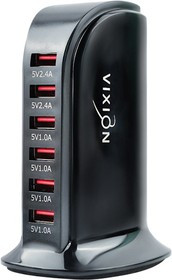 Блок питания (сетевой адаптер) VIXION H5 Quick Charger 25W 6USB (черный)