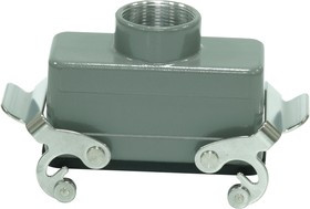 MP009411, Разъем для тяжелых условий, Основа, монтаж на кабель, ввод сверху, Корпус из Алюминия, 2 Рычага