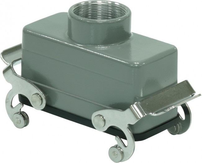 MP009411, Разъем для тяжелых условий, Основа, монтаж на кабель, ввод сверху, Корпус из Алюминия, 2 Рычага MP009411, Разъем для тяжелых условий, Основа, монтаж на кабель, ввод сверху, Корпус из Алюминия, 2 Рычага