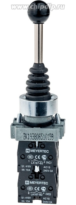 Джойстик в сборе, 4NO, 4 полож. фикс., мет. MTB2-PA14